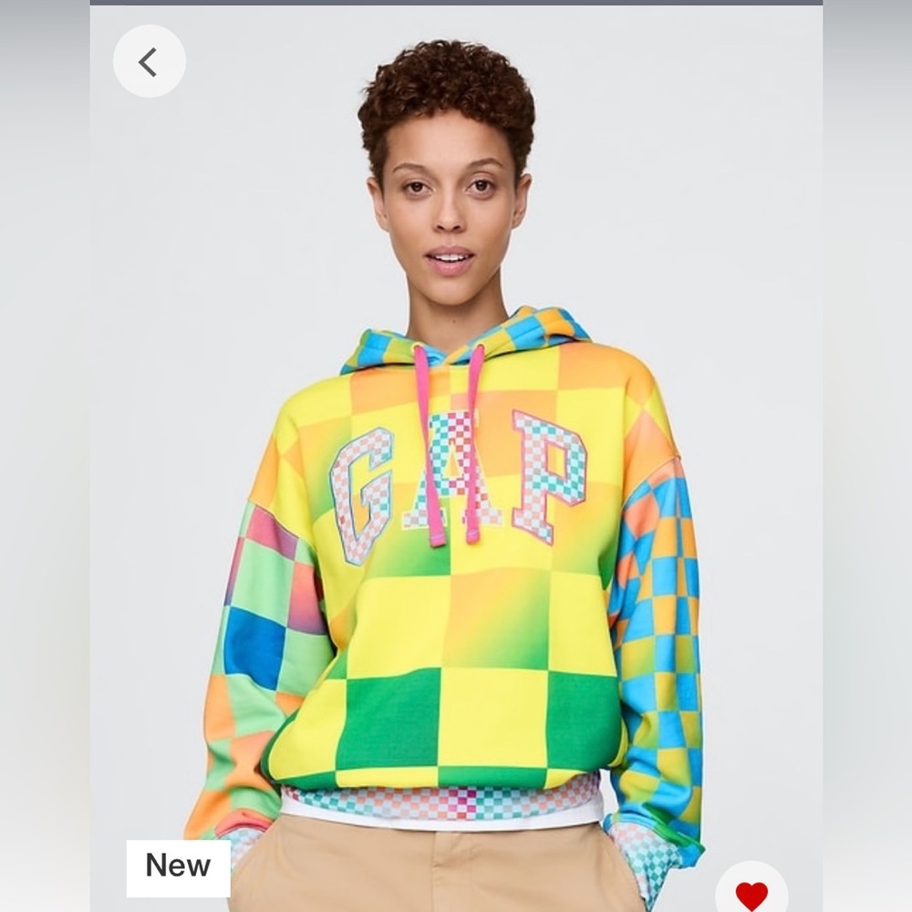 GAP Colorful Checkered Hoodie
